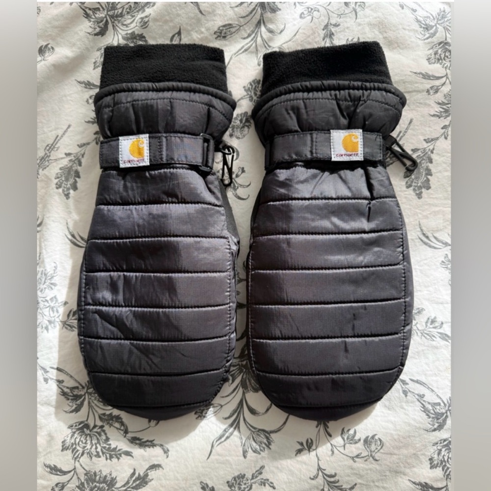 Carhartt Black Quilted Mittens